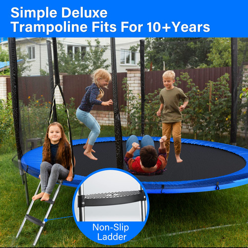 Simple Deluxe Trampolín Para Niños Con Caja De Seguridad