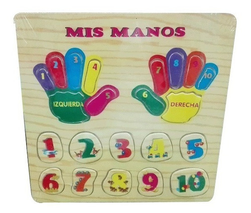 Juego Lúdico Mis Manos Didáctico Madera Niños Ref: Mck7273