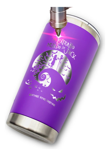 Termo Yite Morado 500 Ml Película El Extraño Mundo De Jack