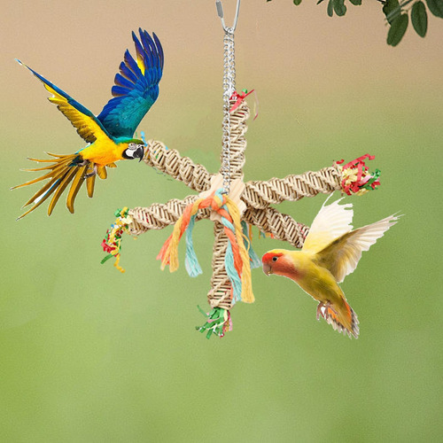 Juguetes Flexibles Parrot Rope Con Forma De Jaula Para Pájar
