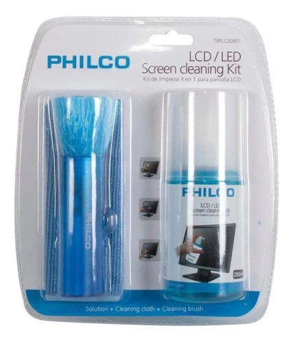 Kit Limpieza 3x1 Philco Paños Cepillo Limpiador Celular Full