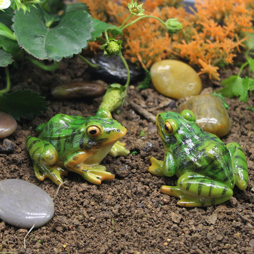 Estatua De Paisaje De Rana Sapo Sapos Anfibios Ranas