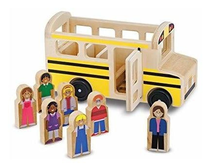 Madera Del Autobús Escolar De 8 Piezas Set De Juegos + Grati