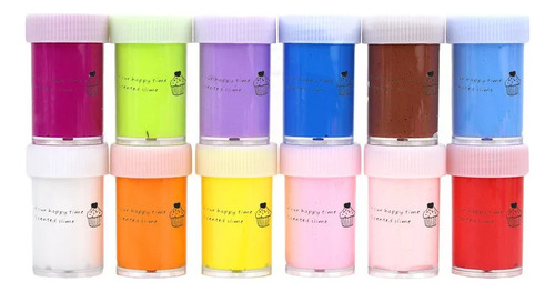 12 Peças De Brinquedos Infantis Pine Mud Fluffy Floam Slime