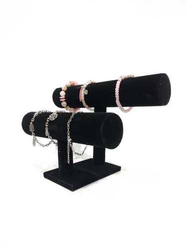 Imagen 3 de 6 de Exhibidor Porta Pulseras Reloj De 2 Barras De Pana - 32216