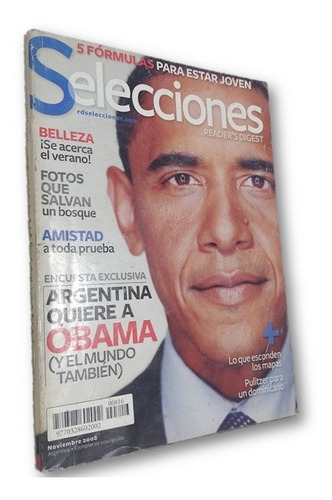 Revista Selecciones Reader's Digest Noviembre 2008 Obama