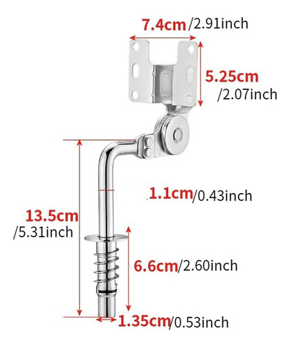 2x Acessórios Para Sofá Ajuste Regulador De 13,5 Cm