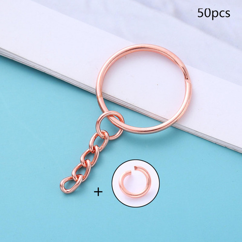3 X 50 Piezas De Llaveros Con Cadena Juego De Anillos