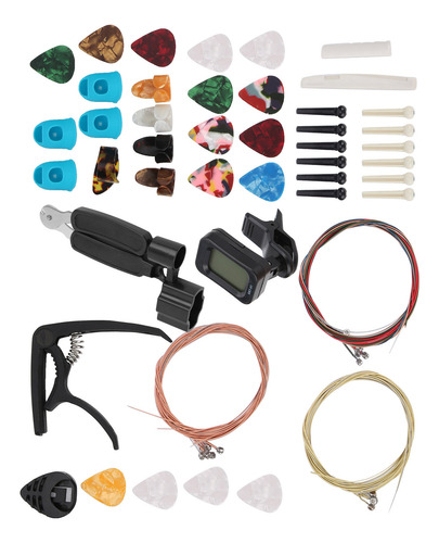 Juego De Cuerdas De Colores Para Guitarra Tuner Capo Bridge