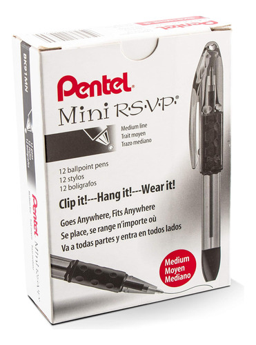 Lapiceras Ballpoint Pentel Set 12 U Red2