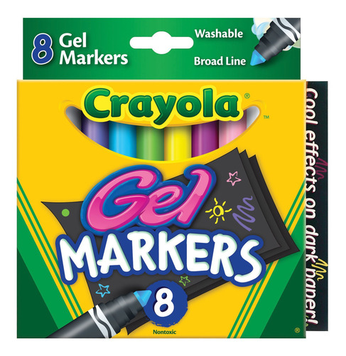 Marcadores Lavables De Gel Crayola X8