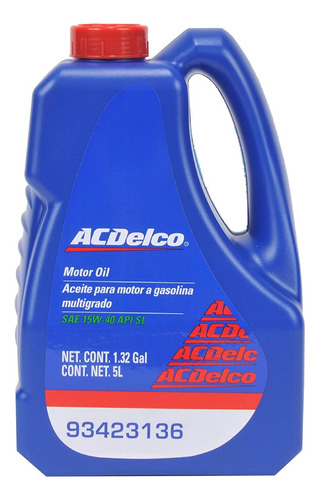 Aceite Multigrado Motor A Gasolina 5l Sae 15w40 Sl