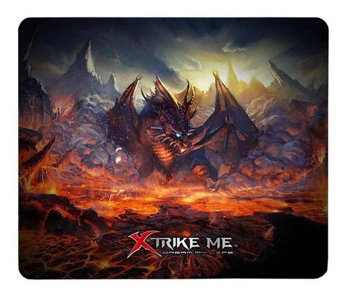 Mouse Pad gamer Xtrike Me MP-002 de goma Dragón 270mm x 320mm x 2mm negro