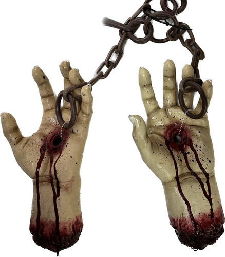 Manos Sangrientas Colgadas Decorativas Halloween Terror