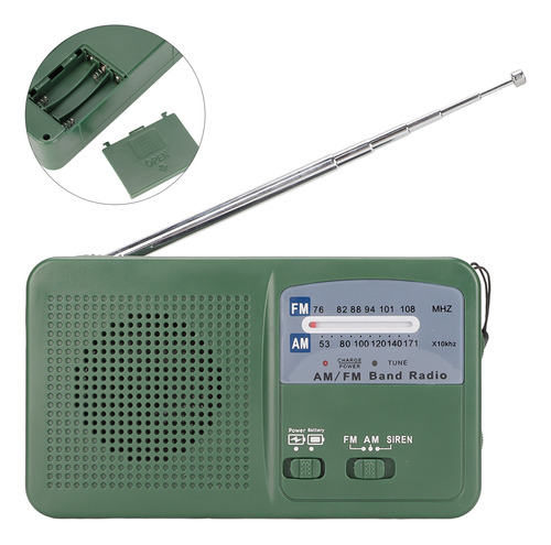 Linterna De Manivela Solar Radio 1led Linterna De Radio De