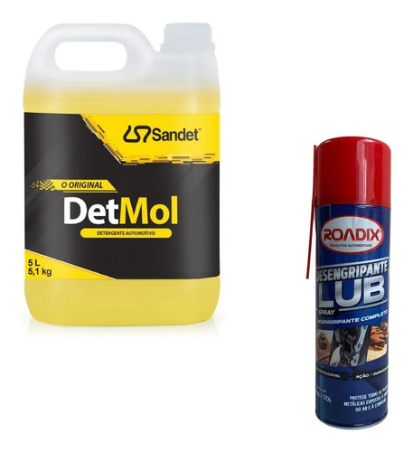 Combo Detergente Lava Moto Carro Detmol Desengripante Spray