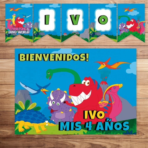 Mini Kit Imprimible Dinos Amigos Rex Dinosaurios Deco Party 