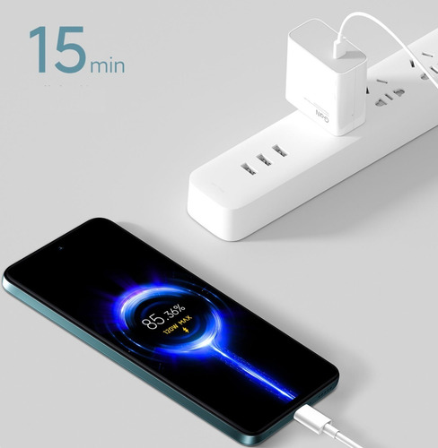 Imagen 9 de 10 de Turbo Cargador Original Xiaomi Gan De 120w Con Cable Tipo-c