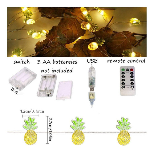 40 Luces De Cuerda Led, 8 Modos Luces De Hadas Que Funcionan