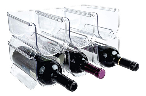 Soporte Organizador De Botellas De Vino Y Agua, Estante Apil