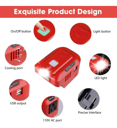 Fuente De Poder De 150w M18 Top-off Para Milwaukee 2846-20