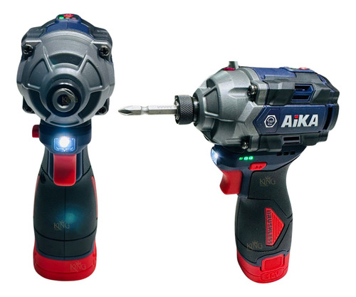 Parafusadeira De Impacto 1/4 Aika 16v Ad-w150b C/ 2 Baterias Cor Azul Frequência 60