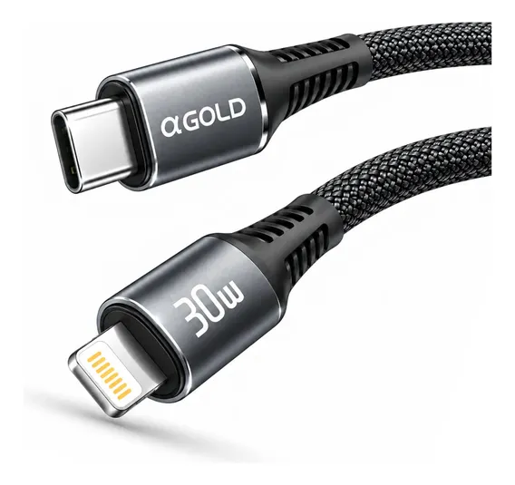 Cabo Carregador Turbo 30w Para iPhone XR 11 12 13 14 Pro Max Preto