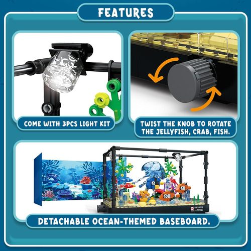 Juegos De Construcción De Tanques Nubee, Acuario Con Kits De