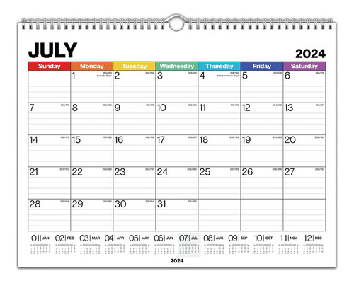 Calendario De Pared 2022-2023 Colorido 30 X 38 Cm