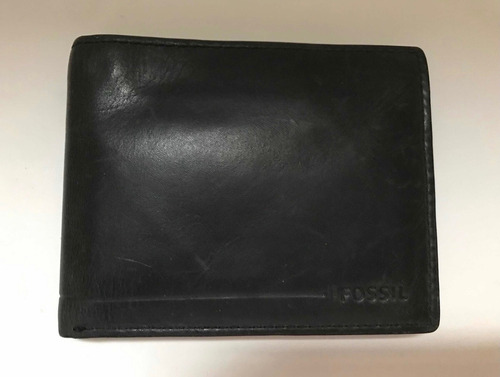 Billetera Fossil De Hombre - Harlow Traveler 100% Cuero.