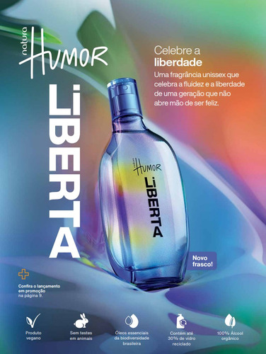 Imagem 4 de 4 de Humor Liberta 75ml Deo Colônia Natura Perfume Unissex