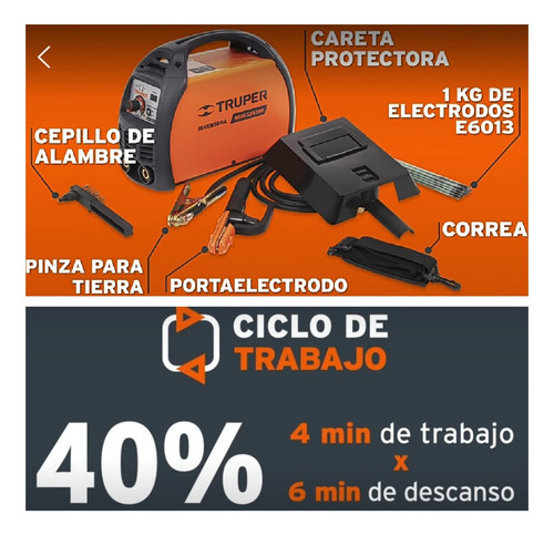 Combo Soldadora Inversora 160a Mascara De Soldar Electrodos