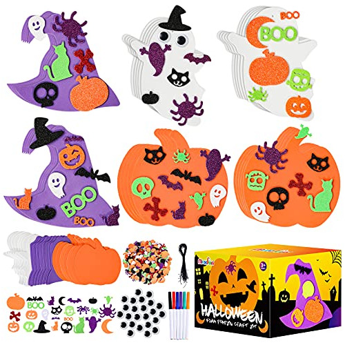 302pcs Halloween Foam Stickers Set, Pumpkin Ghost Witch...