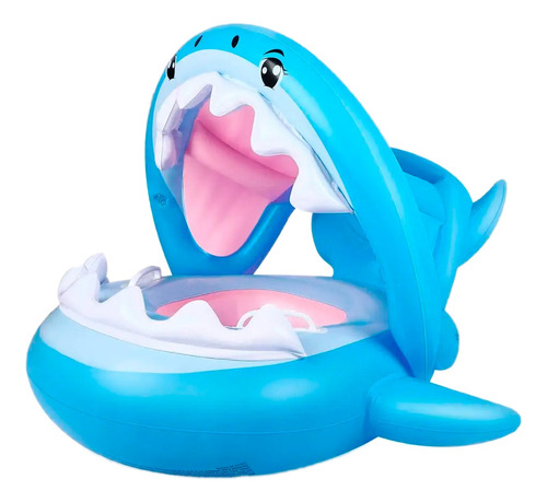 Bote Flotador Techo Tiburón Shark Inflable Bebé Niño piscina