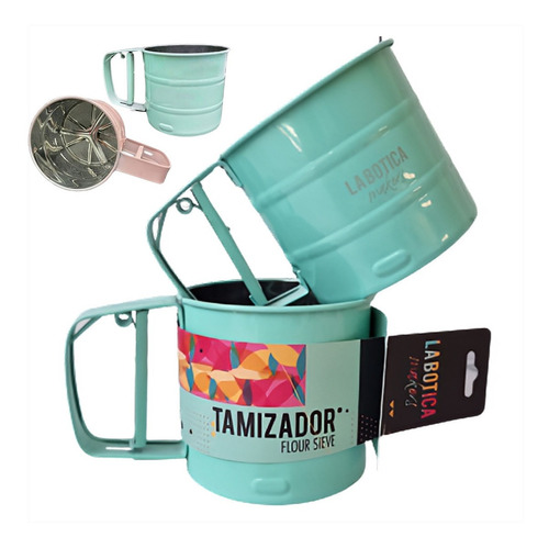 Tamizador Cernidor La Botica Verde Agua - Cotillón Waf