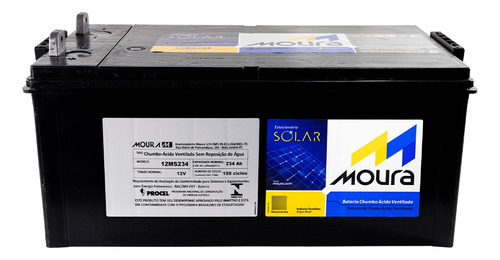 Bateria Moura Solar Ms234 12v 234ah Para Paneles Solares