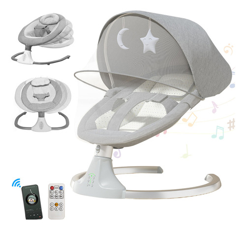 Mecedora Eléctrica Bebé Silla Bouncer Multifuncional Artefacto Mágico Para Calmar A Los Bebés Cuna Balanceadora Para Recién Nacidos Mecedora Eléctrica Con Mosquitero