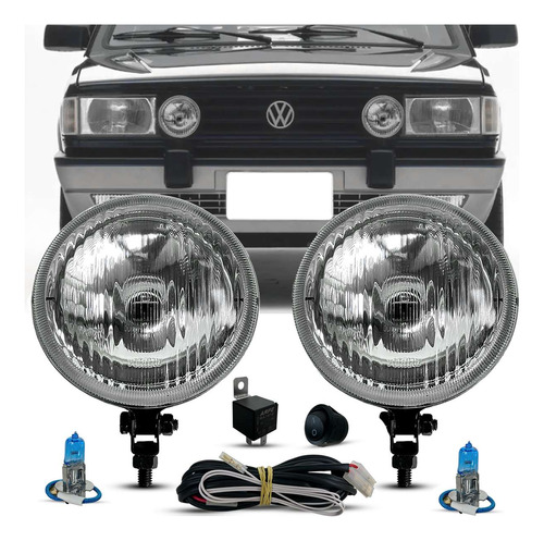 Kit Farol Auxiliar Gol Gt Gti Gts Copa 87 88 A 94 Quadrado