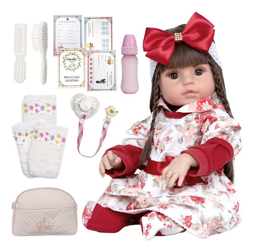 Boneca Reborn Realista Princesa Baby Alive 15 Acessórios