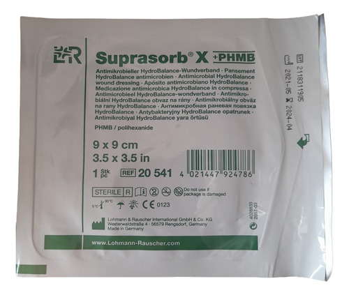 Suprasorb X+phmb/antimicrobiano(biguanida)/9cm*9cm/ 1 Pieza