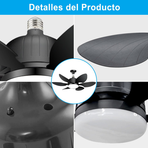 Llinpi® Ventilador De Techo Con Luces Led 6 Aspas