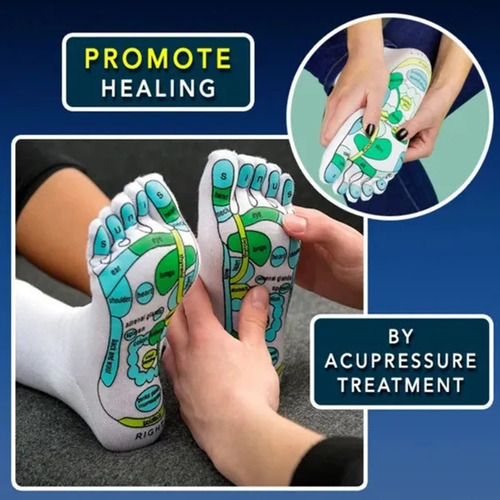 Calcetines De Reflexología Para Pies Cansados Con 3 Masajes,