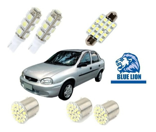 Kit Lâmpada Led Corsa Classic Sedan Hatch Wind 2002 2003