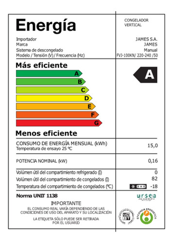 Freezer Freezers Vertical James Fvj 100k 80 Litros - Fama