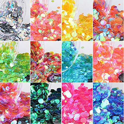 Minejin Nail Art Round Mermaid Glitter Sequins With Broken S