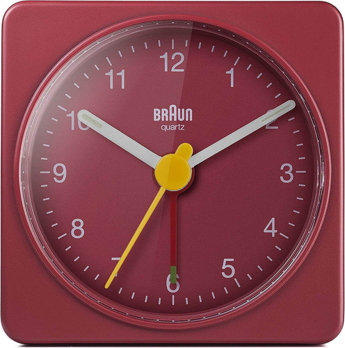 Reloj Despertador Analógico De Viaje Clásico De Braun, Tamañ