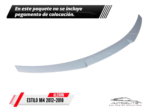 Aleron Spoiler Bmw Trasero Serie 3 F30 Tipo M4 2012 - 2018