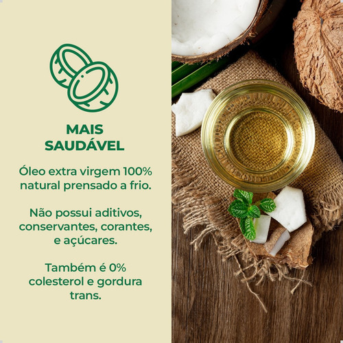 Óleo De Coco Extra Virgem Vitorena 250ml Sem Cheiro Sem Sabor