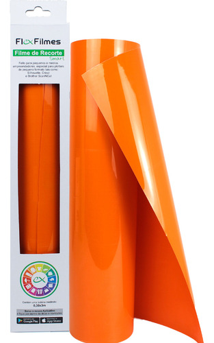 Filme De Recorte - Flex Cut Colors Smart 30cm X 3m Laranja