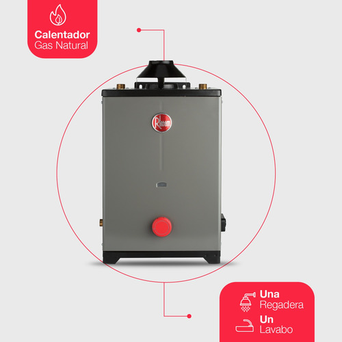 Calentador De Agua Rheem One 8 Litros/min A Gas Nat